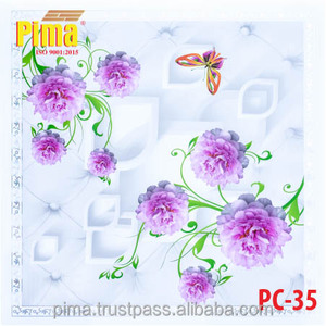 Plaques de plafond suspendu en PVC anti-moisissure 24x48 au design asiatique, résistantes à l'humidité et anti-affaissement pour la rénovation des sous-sols - Product Image 1