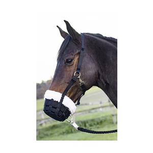 Muserolle d'équitation impériale réglable en nylon et acier inoxydable avec fourrure pour l'extérieur - Product Image 1