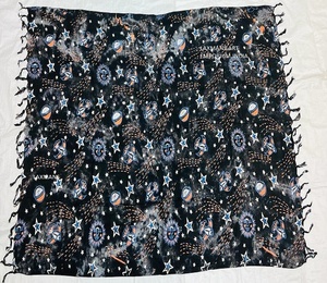 Pareo estampado de rayón para mujer, pareo de rayón con estampado de flores - Product Image 2