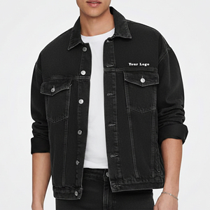 Hot Selling Casual Wear Vintage Washed Streetwear Turn Down Collar <b>Denim</b> <b>Jacket</b> High Street Style Premium Quality Jeans <b>Jacket</b> - Product Image 1