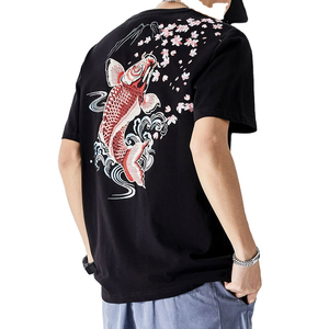 T-shirt en coton et polyester pour homme, broderie personnalisée, impression, logo en relief sur le devant, tissu tricoté, OEM, mode, vente en gros - Product Image 5