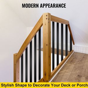 Paquete de 76 Balaustres de Aluminio de 29.5"x1"x0.2", Pernos Metálicos y Tornillos para Barandilla de Escalera, Accesorios para Terraza de Madera - Product Image 5