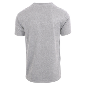 Men's Gray Short Sleeve O-Neck Knitted Casual T-Shirt Regular Fit Solid Pattern 100% Cotton Jersey Fabric - Product Image 2