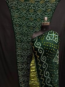 Sari en soie marron dessiné à la main pour femme, traditionnel indien pakistanais, longueur ras du sol, ethnique, coupe classique, toutes saisons - Product Image 4