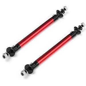 Barres de support réglables pour séparateur de pare-chocs avant de voiture en aluminium 75/100/150 mm, adaptées à la plupart des véhicules, rouge (2 pièces) - Product Image 1