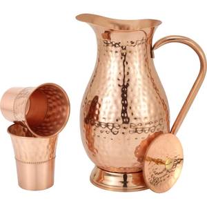 Mug à Moscow Mule en cuivre massif fait main, finition martelée, pour cocktails, bière, eau, jus, cuisine, bar, fournisseur en gros pour l'exportation - Product Image 4