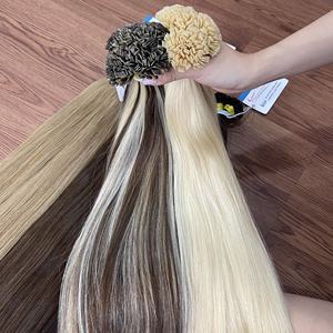 VENTE FLASH Extensions de cheveux à pointes plates en kératine de haute qualité Couleurs tendance 100% cheveux humains vietnamiens Prêtes à être expédiées - Product Image 1