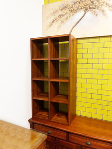Gabinete de Almacenamiento de Madera de Teca Indonesia Sólida de Primera Calidad con Ocho Cajones y Estilo Moderno Transicional para Sala de Estar y Oficina en Casa - Product Image 3
