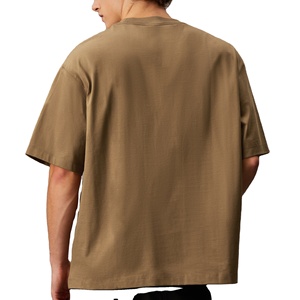 Camiseta de lujo de gran tamaño para hombre 100% algodón 200 Gms Heavyweight Drop Shoulder Boxy Style alta calidad 200 Gms Heavyweight T-Shirt - Product Image 4