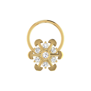 Piercing de nez en diamant naturel Ajretail 0,064 carat avec couleur HI et clarté VS-SI, bijoux fins - Product Image 1