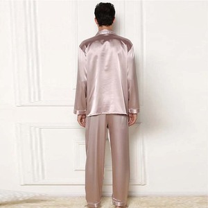 Mens Silk Satin Pajamas Sleepwear <b>Pyjamas</b> Long Sleeve Custom Made Classic Comfort Men's Thermal Satin Sleepwear Suits Quick Dry - Product Image 5