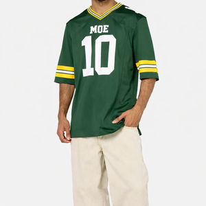 Maillot de football américain tendance unisexe en maille, style streetwear, coupe oversize, impression de numéro personnalisée, haut de gamme, marque privée OEM, vente en gros USA - Product Image 1