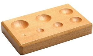 <b>Iron</b> Jewelry Casting Mold Irregular Shape Wooden Dapping Block <b>7</b> Cavity for DIY Jewelry Making Tool with Mould Making Service - Product Image 2