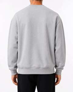 เสื้อสเวตเชิ้ตคอกลมผ้าฝ้ายฟลีซพรีเมียมสำหรับผู้ชาย ปักลายอักษรแบบกำหนดเอง สัมผัสนุ่ม สไตล์ไฮสตรีท - Product Image 2