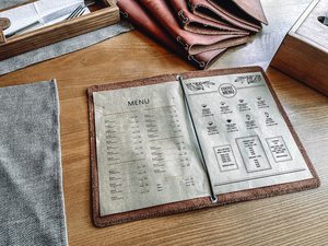 Porta Menús de Cuero Genuino Hecho a Mano de Lujo, Plegable, Gran Capacidad, Resistente al Agua, Ligero, Venta al Por Mayor de Fábrica - Product Image 3