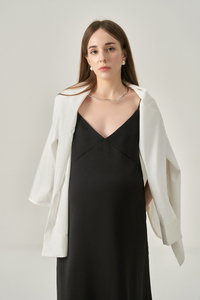 Vestido midi de satén para mujer – Tirantes finos, sin mangas, corte holgado, transpirable, estilo casual minimalista y recto - Product Image 3