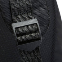 Sac à dos unisexe en nylon noir avec garniture rouge, imperméable, multi-poches, fermeture éclair, poignée souple, bandoulière arquée, 20-35L, usage quotidien
