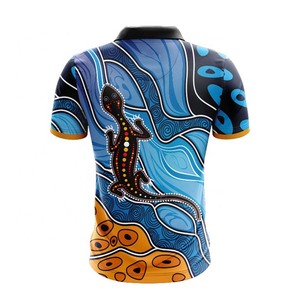 เสื้อกอล์ฟผู้ชายคอปกแข็ง แขนสั้น ผ้าฟลีซระบายอากาศ พิมพ์ลายดิจิตอลด้านหน้า พร้อมโลโก้แบบกำหนดเอง - Product Image 6