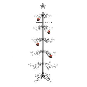 Supports de présentation de Noël les mieux notés, couleur noire, design moderne, éclairage LED, utilisation en métal pour Noël, au meilleur prix - Product Image 1