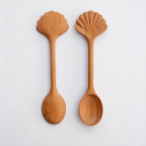 Nuevo Diseño Cuchara de Madera con Mango de Concha, Cuchara de Madera con Diseño de Mariposa y Concha Marina, Cuchara de Madera de Concha, Cuchara de Madera de Fresno con Mango Largo - Product Image 3