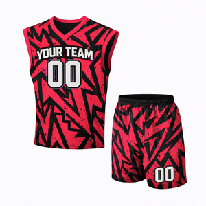 Maillot et short de sport personnalisés pour équipe, impression numérique, réversible, hiver, séchage rapide, extensible, antibactérien, 100% polyester - Product Image 2