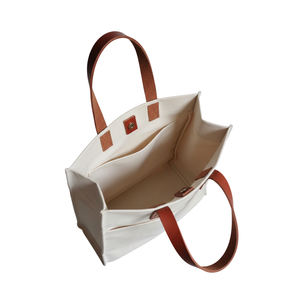 Wholesale Anti-Theft Waterproof Geometric Cotton Canvas Tote <b>Bag</b> Custom Size Foldable Shoulder Handle Button Closure <b>Reusable</b> - Product Image 6