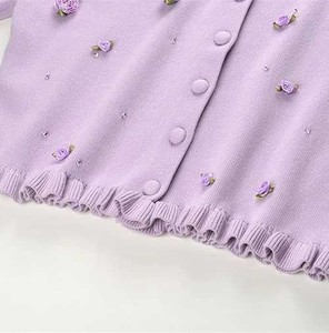 Cárdigan de punto transpirable con cuello en V y perlas delicadas para hombre, suéter con botones y textura de diamante para eventos exclusivos - Product Image 3