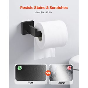 Ensemble d'accessoires de salle de bain 10 pièces noir mat, barres porte-serviettes de 24 pouces, 2 porte-serviettes, 4 porte-peignoirs, accessoires de bain haut de gamme en acier inoxydable - Product Image 5