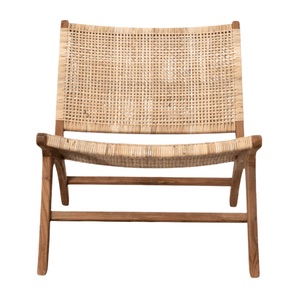 Chaises de jardin relaxantes en teck, chaise longue en rotin inclinable avec structure en bois pour meubles d'extérieur par Rachel Natalie - Product Image 1