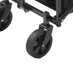 All-Terrain 5in <b>Wheels</b> Heavy Duty 220 Lbs Weight Capacity 2 Cu.ft Collapsible Folding Wagon Cart 5in <b>Wheels</b> Camping Cart 220 Lbs - Product Image 4