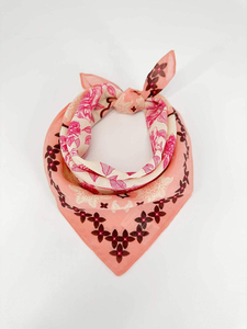 Wholesale Customized 100% <b>Silk</b> Long Square Scarves Bandana <b>Head</b> Scarves Elegant Floral Chiffon for Women Custom Print - Product Image 1