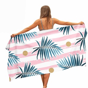 Custom Microfiber <b>Beach</b> Towel Quick Dry Lightweight Sublimation Printed Soft <b>Foldable</b> Swimming Towel with Custom Logo OEM - Product Image 3