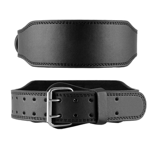 Genuine Cowhide Adjustable Non-Slip Unisex Weightlifting Gym Belt Custom <b>Back</b> <b>Support</b> Steel Lever Buckle - Product Image 4