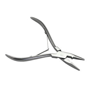 Silver Stainless Steel Hair Extension Clamp <b>Plier</b> Set Professional <b>Small</b> Grooves Keratin Hair Extension Installation Tool - Product Image 3