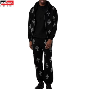 2026 New Arrival Premium Rhinestone Sweat Suit Men USA Sparkling <b>Tracksuit</b> Hoodie Pants Set Stylish Wear - Product Image 1