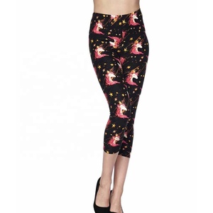 Leggings mi-taille pour femme, longueur genou, ultra doux, élastiques, opaques, effet ventre plat, grandes tailles, amincissants, extensibles, respirants, antibactériens - Product Image 2