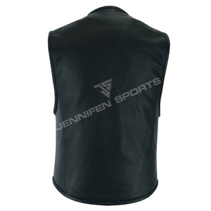 100% Perforated <b>Leather</b> Vest Men's <b>jackets</b> Motorcycle Style Zipper Slim <b>Sleeveless</b> Streetwear Men Motorcycle Short <b>Jacket</b> - Product Image 4