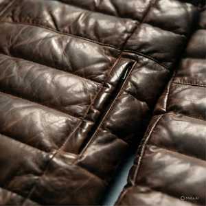 Leather Bomber <b>Jacket</b> <b>Summer</b> Streetwear Zipper Closure Stand Collar Solid Pattern Canvas Fabric - Product Image 4