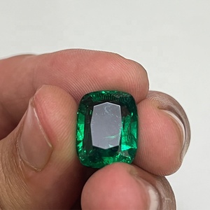 Non traitées Zambienne Emerald Naturel Lâche 11.16 Cts Pierres Précieuses de Grande Taille Bijoux De Production Profonde Vert Vif Excellente Coupe - Product Image 2