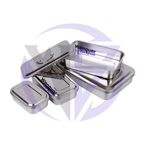 Caja de Acero Inoxidable para Instrumentos Quirúrgicos y Dentales con Tapa, 9/4/2 Pulgadas, Autoclavable, para Uso Hospitalario y Clínico - Product Image 2