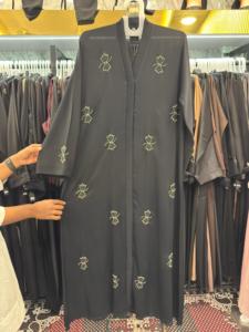 Summer sale Modest Dubai Beaded Sequined <b>Long</b> Sleeve Abaya Muslim Traditional Handmade Wedding Women Polyester Breathable V Neck - Product Image 1