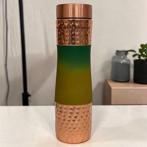 Traditional Hammered Copper <b>Water</b> <b>Bottle</b> Indian exports international. (Certified pure copper) - Product Image 1