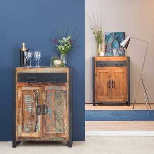 Buffet en bois d'acacia Vandana Radiant Orion, 80 cm, Havana - Product Image 4