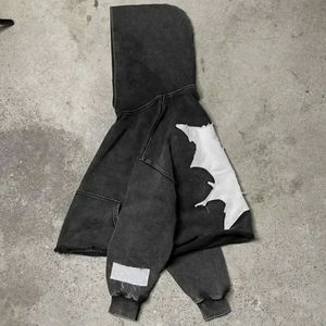 เสื้อฮู้ดดี้ผู้ชายแบบซันเฟด ย้อมสีเอซิด ลุคดิสเทรส EMD ฮู้ดดี้เนื้อหนา ย้อมสีเอซิด คุณภาพสูง - Product Image 3