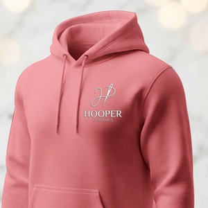 Sudadera con Capucha Hooper de Alta Calidad, Color Rosa Bebé, para Hombre, Invierno, Transpirable, de Secado Rápido, Forrada de Poliéster/Algodón - Product Image 3