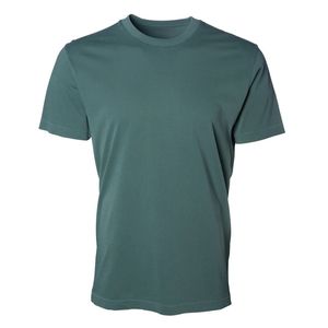 T-shirt pour homme en coton doux, col rond, manches courtes, couleur vert turquoise, décontracté, basique, léger, respirant, à porter tous les jours en été - Product Image 1