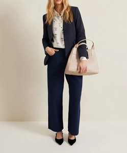 Women's Printed Office Casual Summer Nonwoven Breathable Washable Long Sleeve Button Down Shirt - Product Image 3