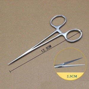 1pcs Medical Microvascular Hemostatic Stainless Steel Straight Bending Double Eyelid Fat Surgical <b>Pliers</b> Forceps Instrument <b>Set</b> - Product Image 4