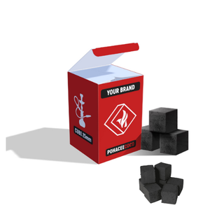 Charbon à chicha en briquettes, charbon noir personnalisable de qualité supérieure, fabriqué en Indonésie, cendres de coque de noix de coco 2% Cubic - Product Image 1