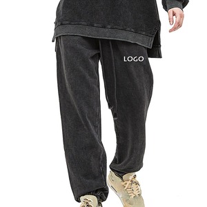 Fabricante de Pantalones Deportivos de Algodón Premium Personalizados, Joggers de Felpa Francesa, Lavado Ácido, Lavado Vintage, OEM, ODM, Marca Privada, Venta al Por Mayor - Product Image 1